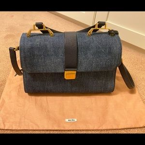 MiuMiu denim shoulder bag